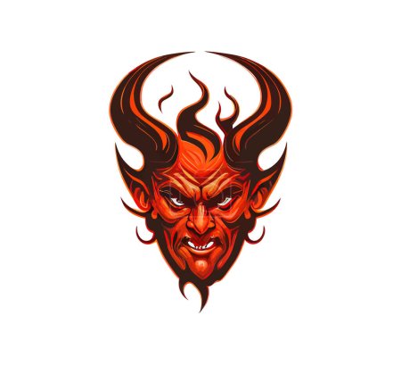 Illustration for Diablo icon. Vector illustration desing. - Royalty Free Image