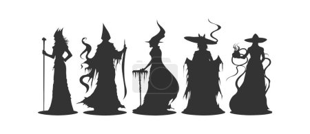 Illustration for Mage silhouettes. Vector illustration design. - Royalty Free Image