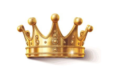 Glossy golden crown. Vector illustration design.