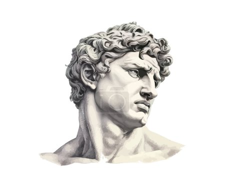 Illustration for Old-time engraving of the David. Vector illustration design. - Royalty Free Image