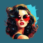 Woman face. Girl with Sunglasses. Vector illustration design.