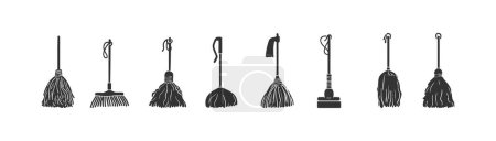 Illustration for Mop icon set. Vector illustration design. - Royalty Free Image