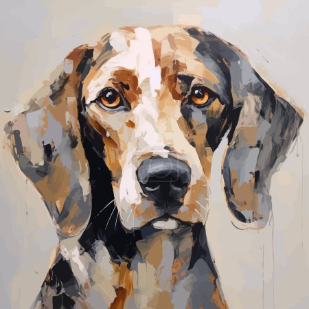 Illustration for Portrait of a Dog in Modern Art Style watercolor style. Vector illustration design. - Royalty Free Image