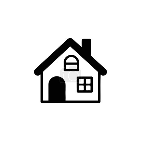Stilisierte Haus Silhouette Immobilien-Ikone. Vektor-Illustrationsdesign.
