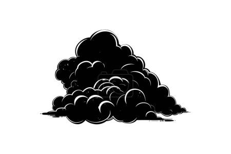Nube negra abstracta. Diseño de ilustración vectorial.
