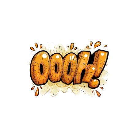 Comic Style Exclamation 'Oooh!' Word Art. Vector illustration design.