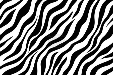 Klassisches schwarz-weißes Zebrastreifen-Muster. Vektor-Illustrationsdesign.