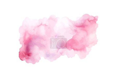 Résumé Nuages d'aquarelle rose Arrière-plan. Illustration vectorielle.