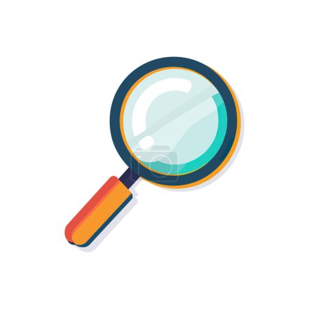 Colorful Magnifying Glass Icon. Vector illustration design.