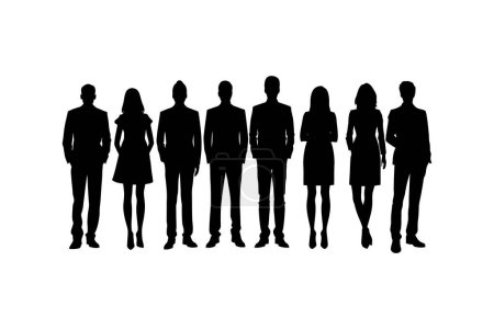 Silhouette of Diverse Group of Business People. Vector illustration design.