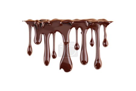 Ilustración de Chocolate goteando desde el borde en alta resolución. Diseño de ilustración vectorial. - Imagen libre de derechos