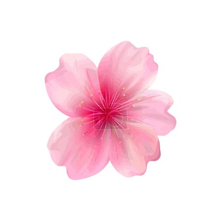 Pinkfarbene Blume. Vektor-Illustrationsdesign.