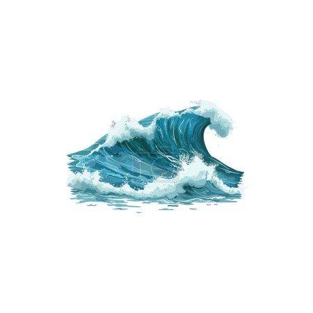Powerful Ocean Wave. Vector illustration design.
