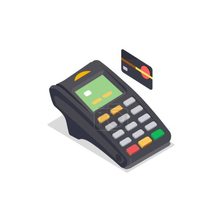 Terminal de paiement par carte de crédit. Illustration vectorielle.