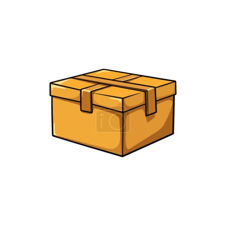 Illustration eines versiegelten braunen Pakets. Vektor-Illustrationsdesign.