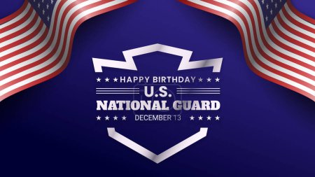 Illustration for United States National Guard birthday. To show appreciation for the United States national guards. - Royalty Free Image