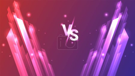 Illustration for Gaming battle background with modern style. Red versus Blue - Royalty Free Image