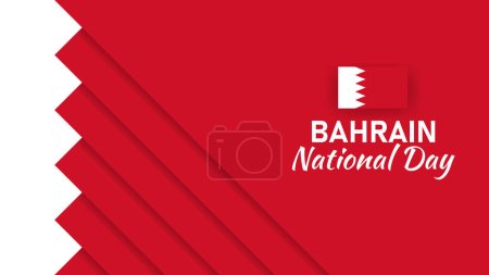 Abstract red background with Bahrian flag to celebrate national day. Very suitable to be used to celebrate national day
