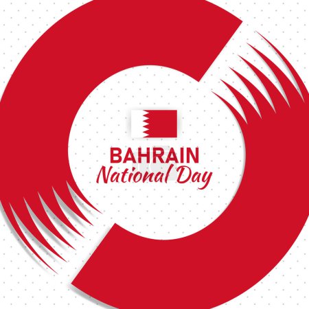 Abstract white background with Bahrian flag to celebrate national day. Very suitable to be used to celebrate national day