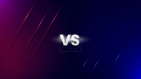 Illustration for Modern versus background with rays effects. Vs background for banner, poster and other design purpose - Royalty Free Image