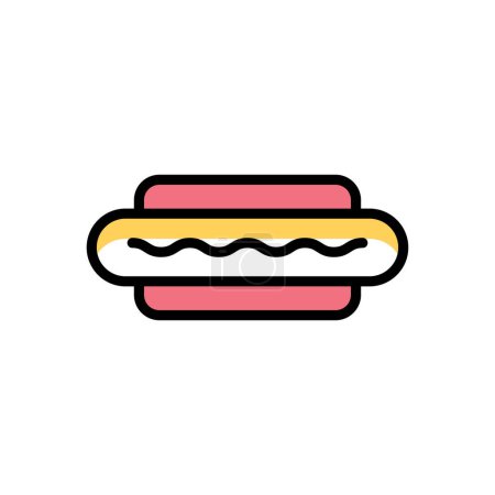 Téléchargez les illustrations : Illustration vectorielle icône hotdog - en licence libre de droit