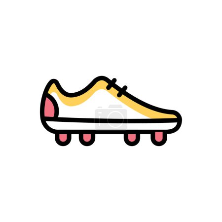 Téléchargez les illustrations : Icône de chaussure de sport illustration vectorielle - en licence libre de droit