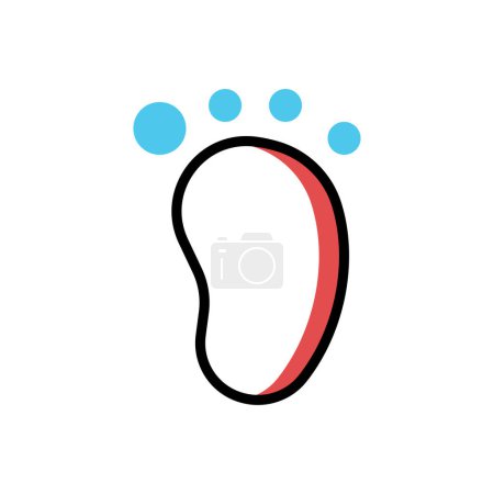 Illustration for Baby footprint icon vector illustration - Royalty Free Image