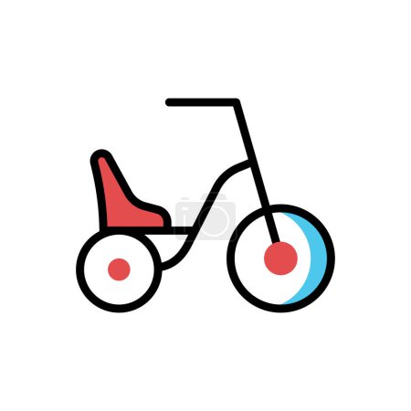 Illustration for Baby bicycle icon vector illustration - Royalty Free Image
