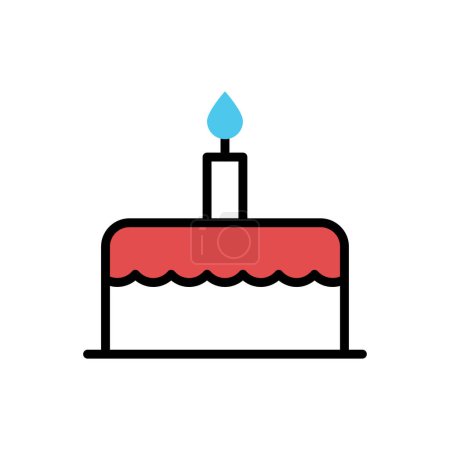 Illustration for Birthday cake icon vector illustration - Royalty Free Image