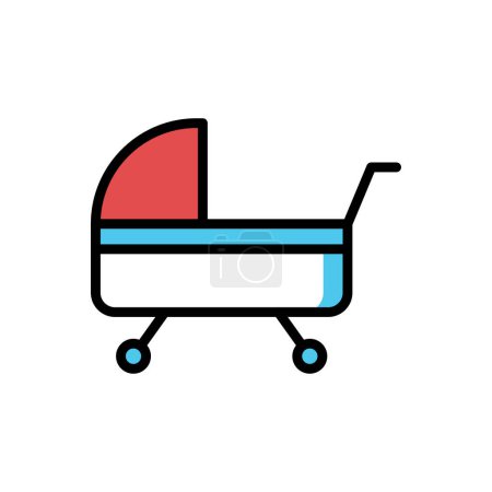 Illustration for Baby carriage icon vector illustration - Royalty Free Image