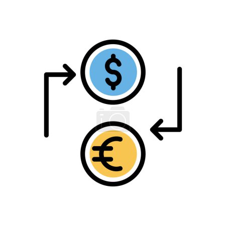Ilustración de Dólar icono vector ilustración - Imagen libre de derechos