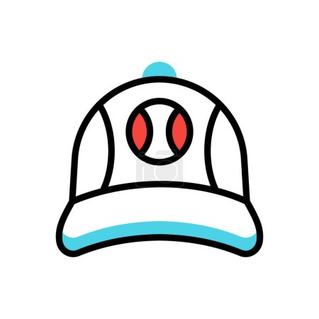 icono de la gorra de deporte, ilustración simple web