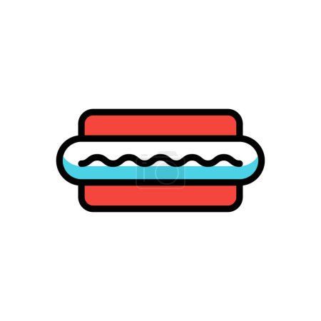 Téléchargez les illustrations : Icône hotdog, illustration simple web - en licence libre de droit