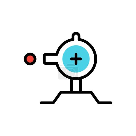Illustration for Pitching machine icon, web simple illustration - Royalty Free Image