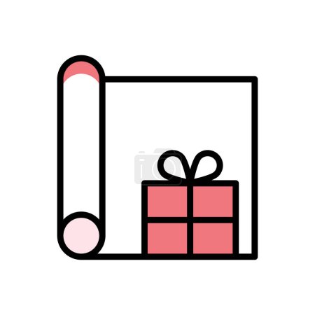 Ilustración de Envolver un icono de arco de regalo, ilustración simple web - Imagen libre de derechos