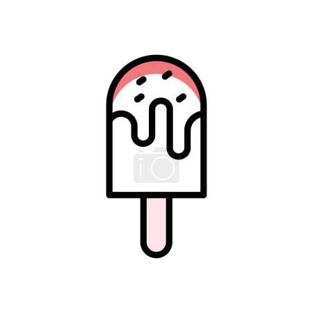 Illustration for Lolly ice cream icon, web simple illustration - Royalty Free Image