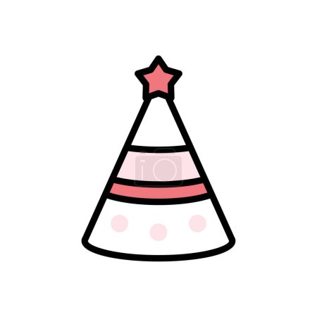 Illustration for Party hat icon, web simple illustration - Royalty Free Image