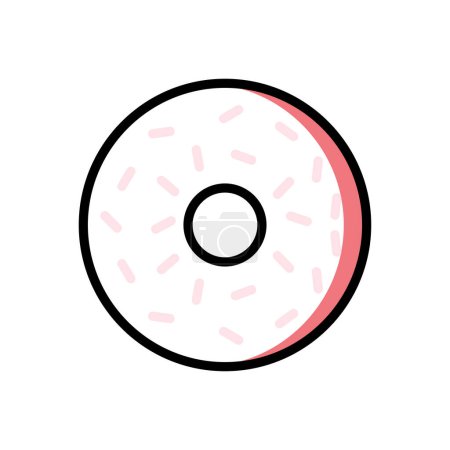 Téléchargez les illustrations : Icône de donut, illustration simple web - en licence libre de droit