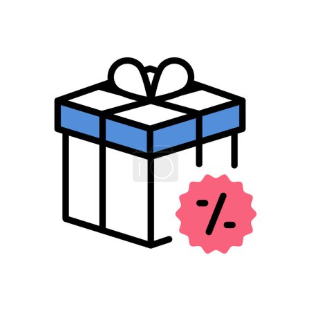 Illustration for Gift box icon vector illustration - Royalty Free Image