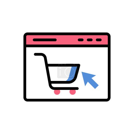 Illustration for Online shopping icon vector illustration - Royalty Free Image
