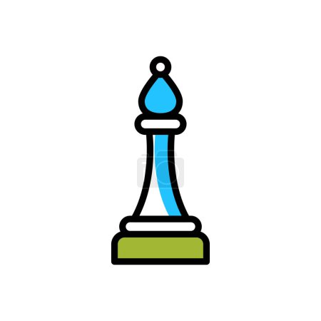 Téléchargez les illustrations : Figure d'échecs illustration vectorielle icône - en licence libre de droit