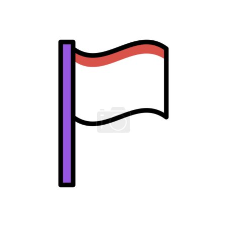Téléchargez les illustrations : Icône drapeau, illustration web simple - en licence libre de droit