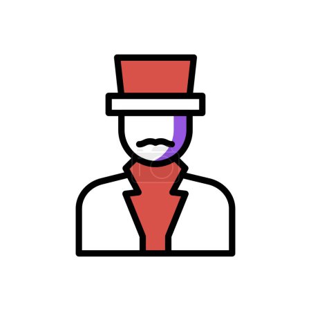 Illustration for Man in hat icon, web simple illustration - Royalty Free Image