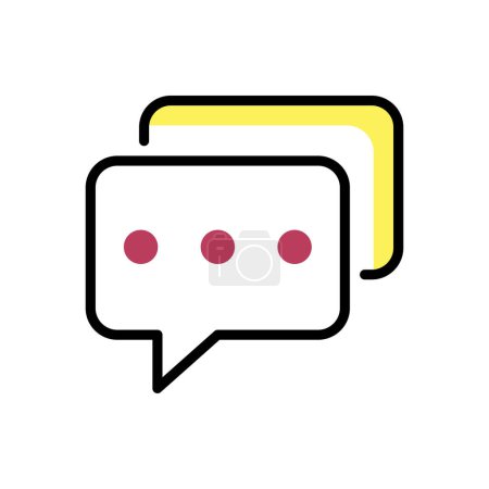 Illustration for Chat  icon vector illustration - Royalty Free Image
