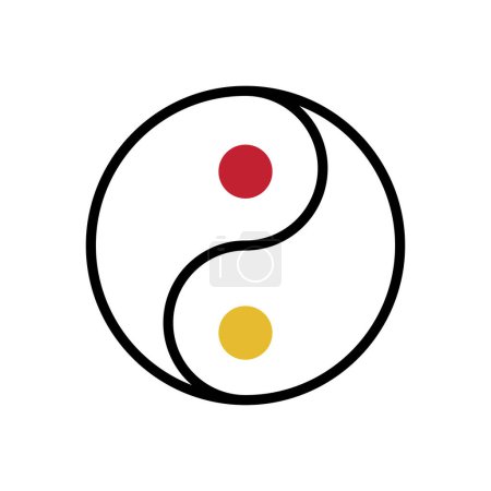 Ilustración de Icono de símbolo yin-yang, ilustración simple web - Imagen libre de derechos