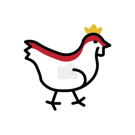 Téléchargez les illustrations : Chicken, web simple illustration - en licence libre de droit