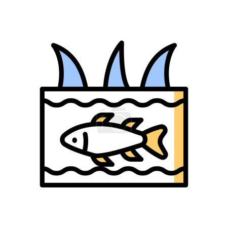 Ilustración de Icono de pescado vector ilustración - Imagen libre de derechos