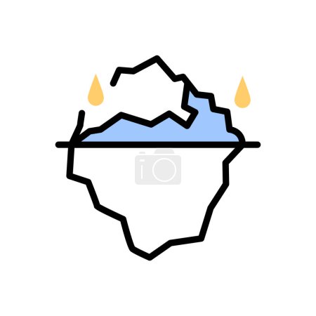 Téléchargez les illustrations : Illustration vectorielle icône iceberg - en licence libre de droit