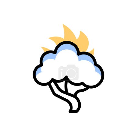 Illustration for Tree burning icon, web simple illustration - Royalty Free Image
