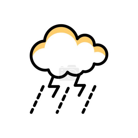 Illustration for Stormy weather icon, web simple illustration - Royalty Free Image